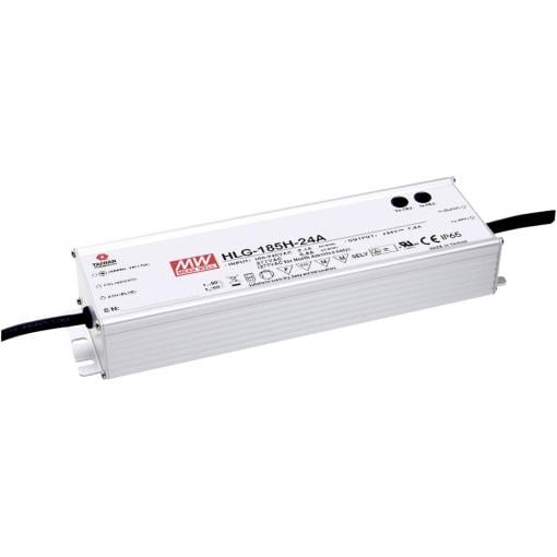 MEAN WELL HLG-185H-54A LED driver, napájecí zdroj pro LED konstantní napětí, konstantní proud 186 W 3.45 A 54 V/DC PFC spínací obvod , ochrana proti přepětí ,