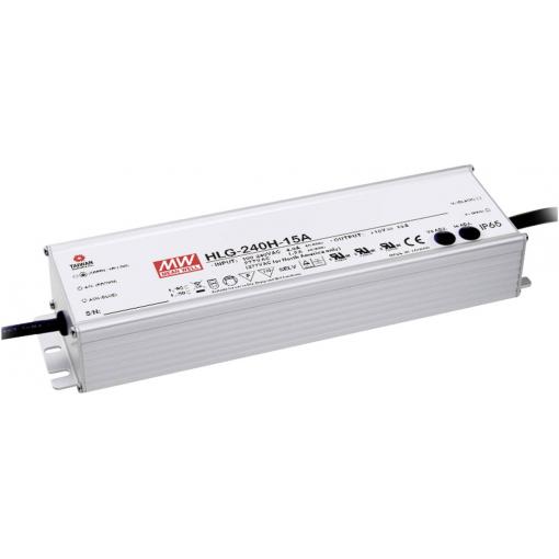 MEAN WELL HLG-240H-54A LED driver, napájecí zdroj pro LED konstantní napětí, konstantní proud 240 W 4.45 A 54 V/DC PFC spínací obvod , ochrana proti přepětí ,