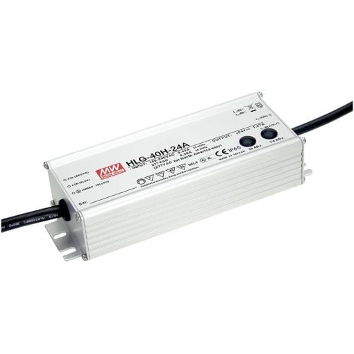 MEAN WELL HLG-40H-15A LED driver, napájecí zdroj pro LED konstantní napětí, konstantní proud 40 W 2.67 A 15 V/DC PFC spínací obvod , ochrana proti přepětí ,