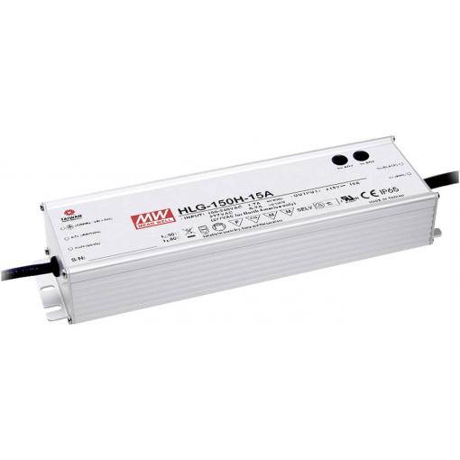 MEAN WELL HLG-150H-36B LED driver, napájecí zdroj pro LED konstantní napětí, konstantní proud 150 W 4.2 A 18 - 36 V/DC stmívatelný, PFC spínací obvod , ochrana
