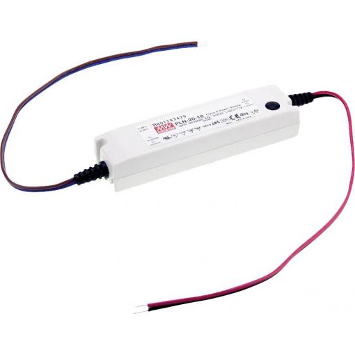 MEAN WELL PLN-20-36 LED driver, napájecí zdroj pro LED konstantní napětí, konstantní proud 19 W 0.55 A 27 - 36 V/DC PFC spínací obvod , ochrana proti přepětí ,