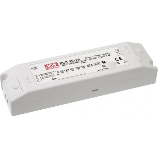 MEAN WELL PLC-30-48 LED driver, napájecí zdroj pro LED konstantní napětí, konstantní proud 30 W 0 - 0.64 A 48 V/DC bez možnosti stmívání, PFC spínací obvod ,