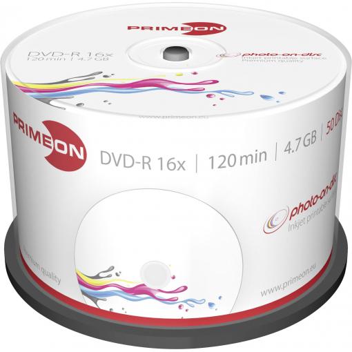 Primeon 2761206 DVD-R 4.7 GB 50 ks vřeteno s potiskem