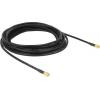 Delock pro Wi-Fi antény kabel [1x SMA zástrčka - 1x SMA zástrčka] 5.00 m černá pozlacené kontakty