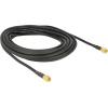 Delock pro Wi-Fi antény kabel [1x SMA zástrčka - 1x SMA zástrčka] 10.00 m černá pozlacené kontakty