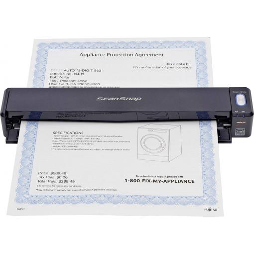 Fujitsu ScanSnap iX100 přenosný skener dokumentů A4 600 x 600 dpi 10 str./min USB, Wi-Fi 802.11 b/g/n