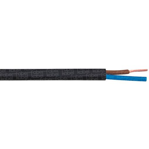 Faber Kabel 30724-50 jednožílový kabel - lanko H05VV-F 2 x 1 mm² černá 50 m