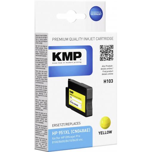KMP Ink náhradní HP 951XL, CN048AE kompatibilní žlutá H103 1723,4009