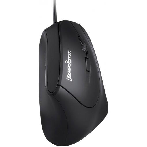 Perixx Vertikal Perimice-515 II optická ergonomická myš, přenos USB, 6 tlačítko, 1600 dpi, černá