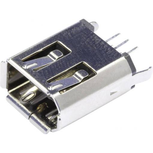 FireWire zásuvka 6pol. do DPS 1 Port FWB6PST černá econ connect Množství: 1 ks