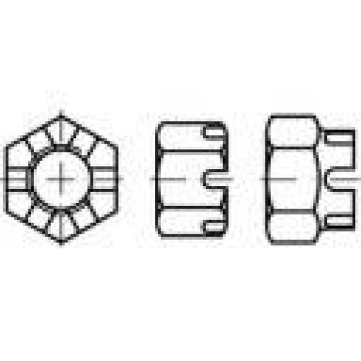 TOOLCRAFT 132167 matice korunkové M45 DIN 935 ocel 1 ks