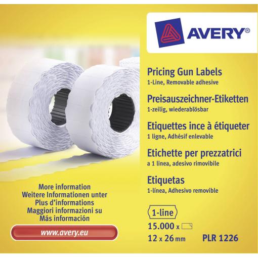 Avery-Zweckform cenovky PLR1226 přemístitelné Šířka etikety: 26 mm Výška štítku: 12 mm bílá 15000 ks