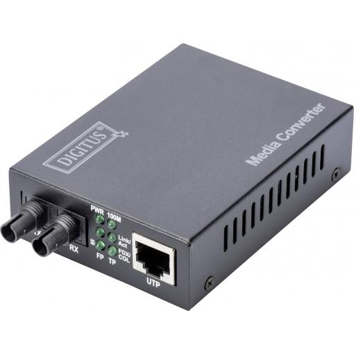 Digitus DN-82010-1 LAN, ST Simplex síťový prvek media converter 100 MBit/s