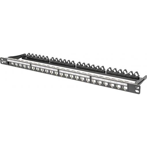 Digitus DN-91422 24 portů síťový patch panel 483 mm (19) 0.5 U vícebarevná neosazený