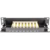 Digitus DN-91608S 8 portů síťový patch panel 254 mm (10) CAT 6 1 U vícebarevná osazený