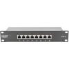 Digitus DN-91608S 8 portů síťový patch panel 254 mm (10) CAT 6 1 U vícebarevná osazený