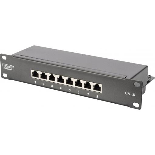 Digitus DN-91608S 8 portů síťový patch panel 254 mm (10) CAT 6 1 U vícebarevná osazený