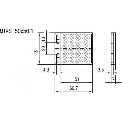 Leuze Electronic 50117583 Reflektor MTKS 50 x 50.1 1 ks