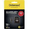 Intenso Professional paměťová karta microSDXC 64 GB Class 10, UHS-I vč. SD adaptéru