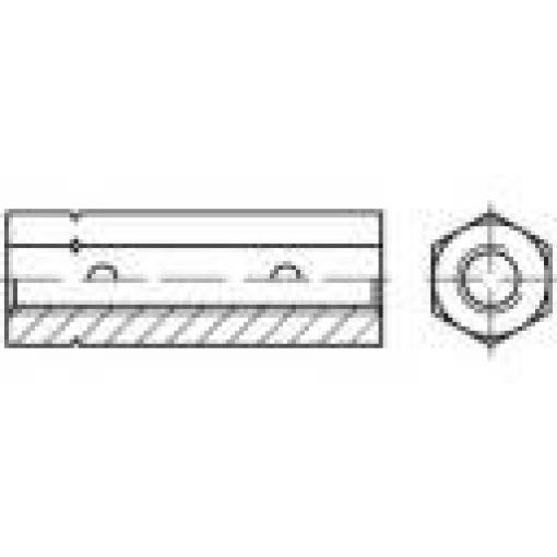TOOLCRAFT 136581 šestihranná matice napínáku M20 ocel galvanizováno zinkem DIN 1479 1 ks