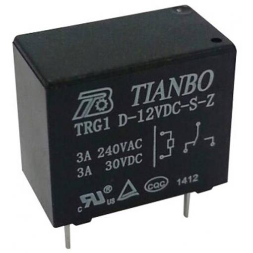 Tianbo Electronics TRG1 D-12VDC-S-Z, 1366486 relé do DPS, monostabilní, 1 cívka, 30 V/DC, 277 V/AC, 5 A, 1 ks