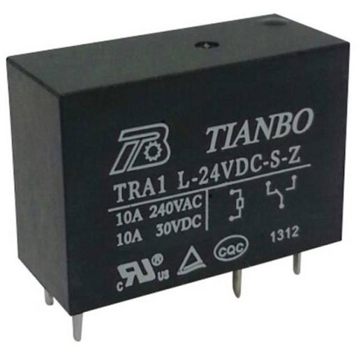 Tianbo Electronics TRA1 L-24VDC-S-Z, 1366494 relé do DPS, monostabilní, 1 cívka, 30 V/DC, 250 V/AC, 12 A, 1 ks