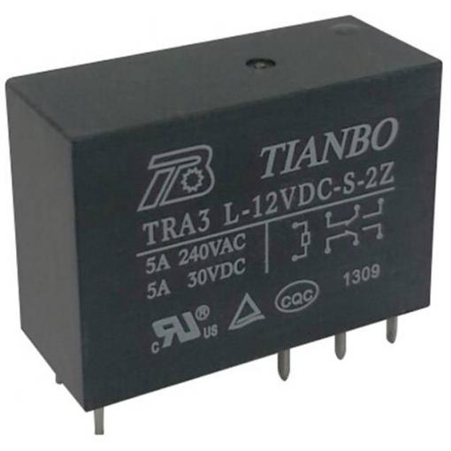 Tianbo Electronics TRA3 L-24VDC-S-2Z, 1366509 relé do DPS, monostabilní, 1 cívka, 30 V/DC, 240 V/AC, 8 A, 1 ks