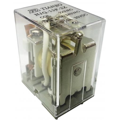 Tianbo Electronics HJQ-13F-2Z - 220/240VAC, 1366532 zátěžové relé, monostabilní, 1 cívka, 30 V/DC, 250 V/AC, 15 A, 1 ks