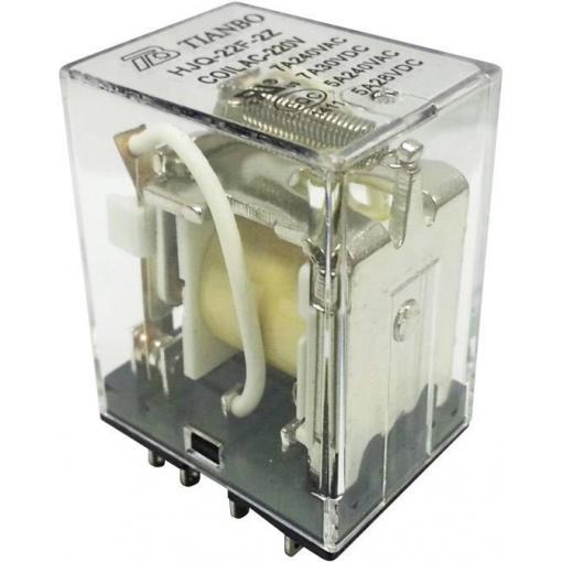 Tianbo Electronics HJQ-22F-2Z -220/240VAC, 1366536 zátěžové relé, monostabilní, 1 cívka, 30 V/DC, 240 V/AC, 7 A, 1 ks