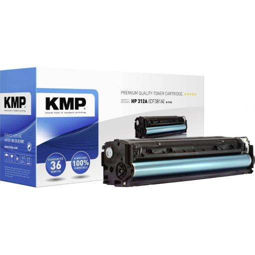 KMP Toner náhradní HP 312A, CF381A kompatibilní azurová 2700 Seiten H-T190 2528,0003