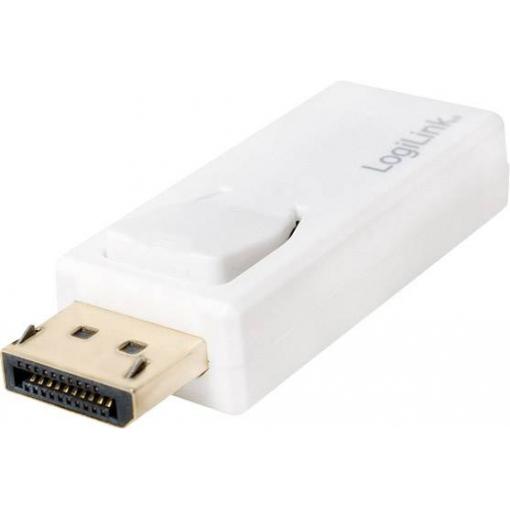 LogiLink CV0100 DisplayPort / HDMI adaptér [1x zástrčka DisplayPort - 1x HDMI zásuvka] bílá 0 mm