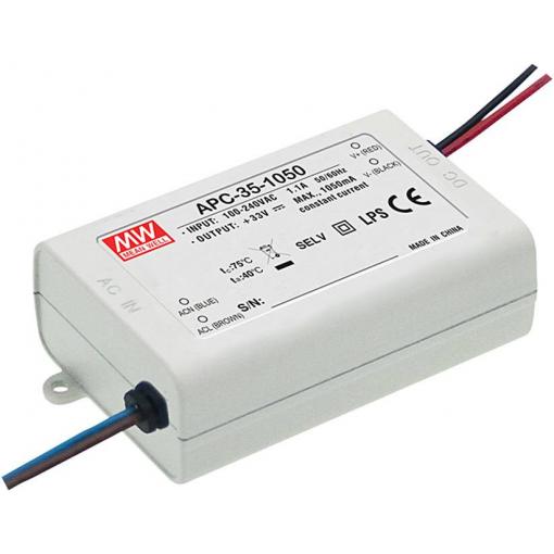 MEAN WELL APC-35-350 LED driver konstantní proud 35 W 0.35 A 28 - 100 V/DC bez možnosti stmívání, ochrana proti přepětí 1 ks