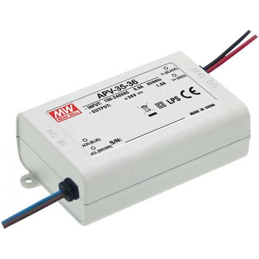 MEAN WELL APV-35-5 napájecí zdroj pro LED konstantní napětí 25 W 0 - 5.0 A 5 V/DC bez možnosti stmívání, ochrana proti přepětí 1 ks