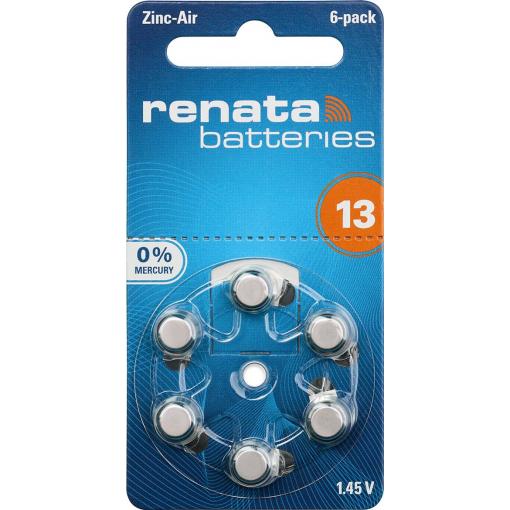 Renata knoflíkový článek ZA 13 1.4 V 6 ks 305 mAh zinko-vzduchová Hearing Aid PR48