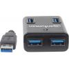 Manhattan 162296 USB Hub 4 porty USB-A USB 3.0 5 GBit/s černá Manhattan USB-A 4-Port Hub, 4x USB-A Ports, 5 Gbps (USB 3.2 Gen1 aka USB 3.0)