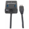 Manhattan 162296 USB Hub 4 porty USB-A USB 3.0 5 GBit/s černá Manhattan USB-A 4-Port Hub, 4x USB-A Ports, 5 Gbps (USB 3.2 Gen1 aka USB 3.0)
