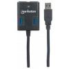 Manhattan 162296 USB Hub 4 porty USB-A USB 3.0 5 GBit/s černá Manhattan USB-A 4-Port Hub, 4x USB-A Ports, 5 Gbps (USB 3.2 Gen1 aka USB 3.0)