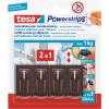 tesa POWERSTRIPS® Gardinové háky Vario hnědá Množství: 4 ks