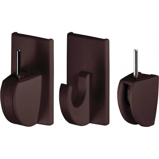 tesa POWERSTRIPS® Gardinové háky Vario hnědá Množství: 4 ks