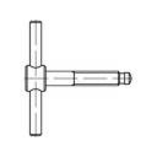 TOOLCRAFT 137842 křídlový šroub M6 40 mm DIN 6304 ocel leštěný 1 ks
