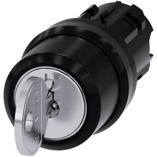 Siemens 3SU10004BL110AA0 3SU1000-4BL11-0AA0 klíčový spínač plastový přední prstenec černá 2 x 45 ° 1 ks