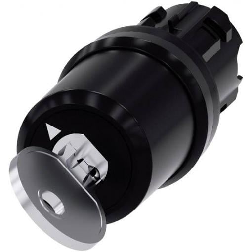 Siemens 3SU10005BF010AA0 3SU1000-5BF01-0AA0 klíčový spínač plastový přední prstenec černá 1 x 90 ° 1 ks