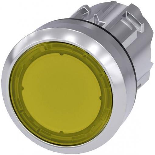 Siemens 3SU10510AB300AA0 3SU1051-0AB30-0AA0 světelné tlačítko plochý hmatník, kovový přední prstenec, Vysoký lesk žlutá 1 ks