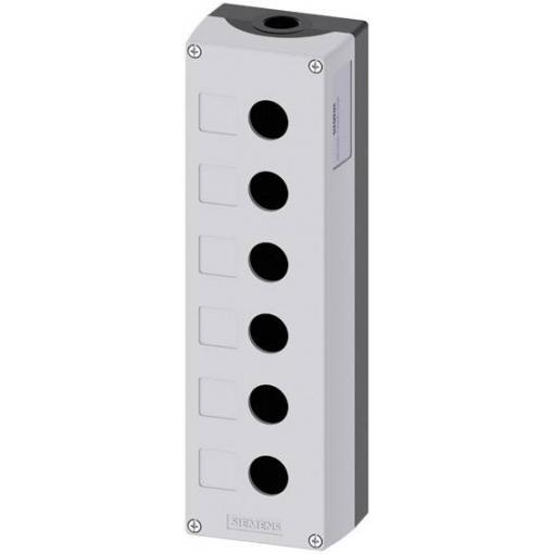 Siemens 3SU1856-0AA00-0AB1 3SU18560AA000AB1 prázdný kufřík 6 instalačních pozic , pro upevnění na podlaze (d x š x v) 285 x 85 x 64 mm šedá 1 ks