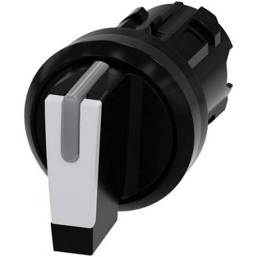 Siemens 3SU10022BM600AA0 3SU1002-2BM60-0AA0 kloubový spínač plastový přední prstenec černá, bílá 2 x 45 ° 1 ks