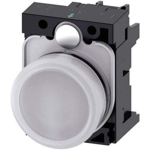 Siemens 3SU1102-6AA60-1AA0 světelný hlásič plochý bílá 24 V/AC, 24 V/DC 1 ks