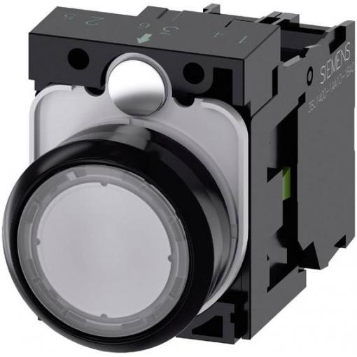 Siemens 3SU11020AB701BA0 3SU1102-0AB70-1BA0 tlačítko plastový přední prstenec, plochý hmatník čirá 1 ks