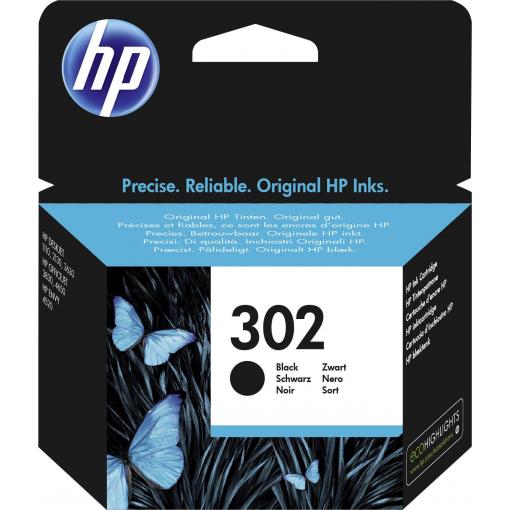 HP 302 Ink originál černá F6U66AE Inkousty