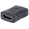 Manhattan 353465 HDMI adaptér [1x HDMI zásuvka - 1x HDMI zásuvka] černá pozlacené kontakty 0 mm