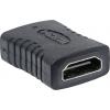 Manhattan 353465 HDMI adaptér [1x HDMI zásuvka - 1x HDMI zásuvka] černá pozlacené kontakty 0 mm